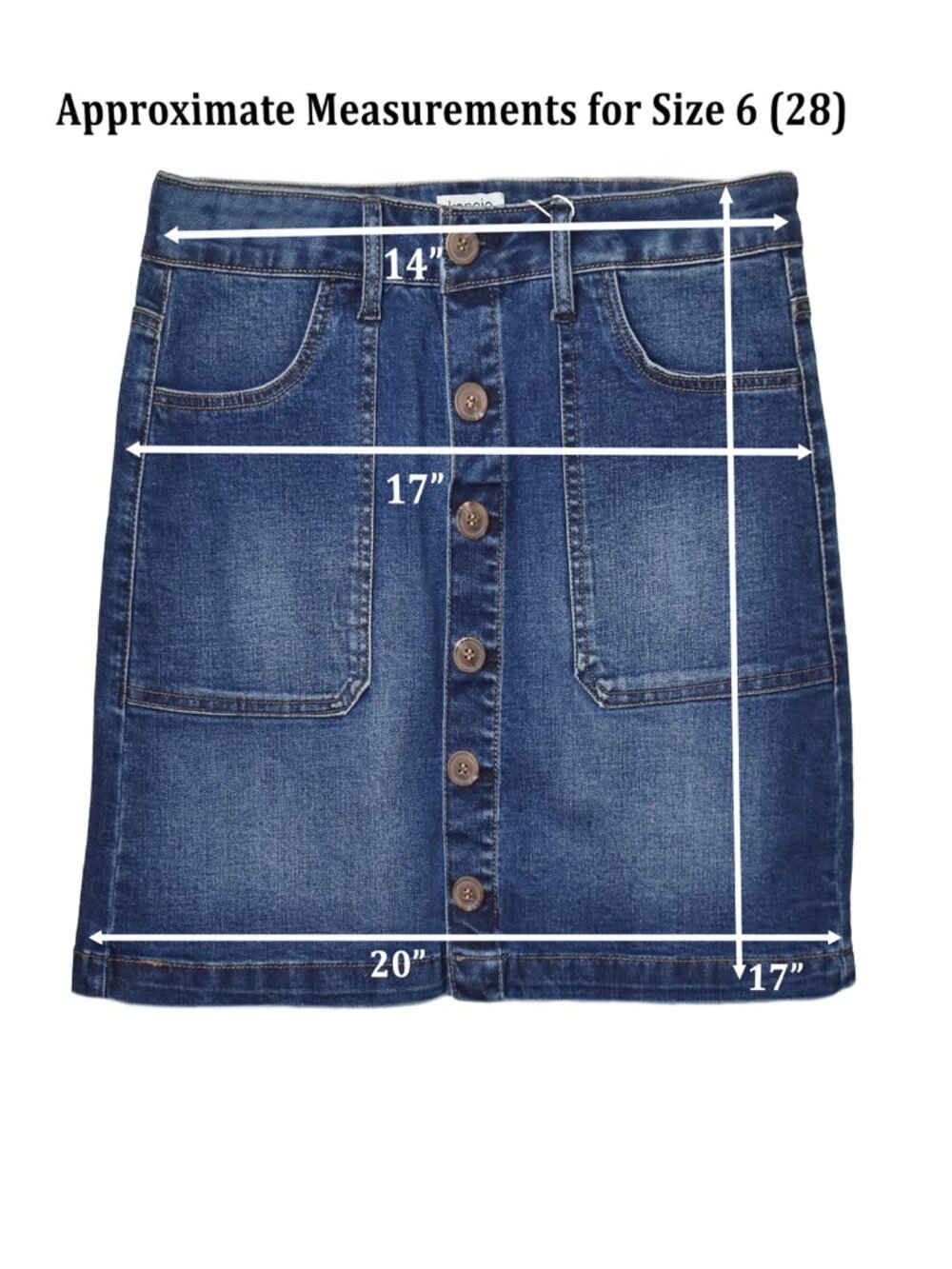 Kensie Jeans Women’s Mini Skirt Indigo Denim Size 6 (28) NEW - Picture 5 of 5
